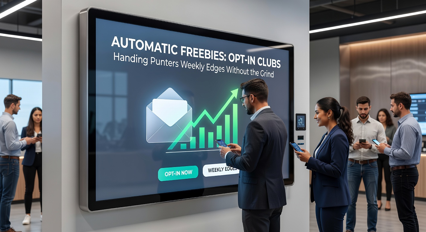 Punters checking mobile apps for automatic weekly free bet notifications from opt-in clubs