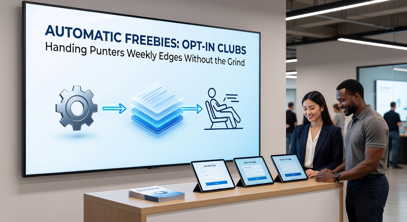 Screenshot of an opt-in club dashboard showing weekly free bet credits automatically awarded