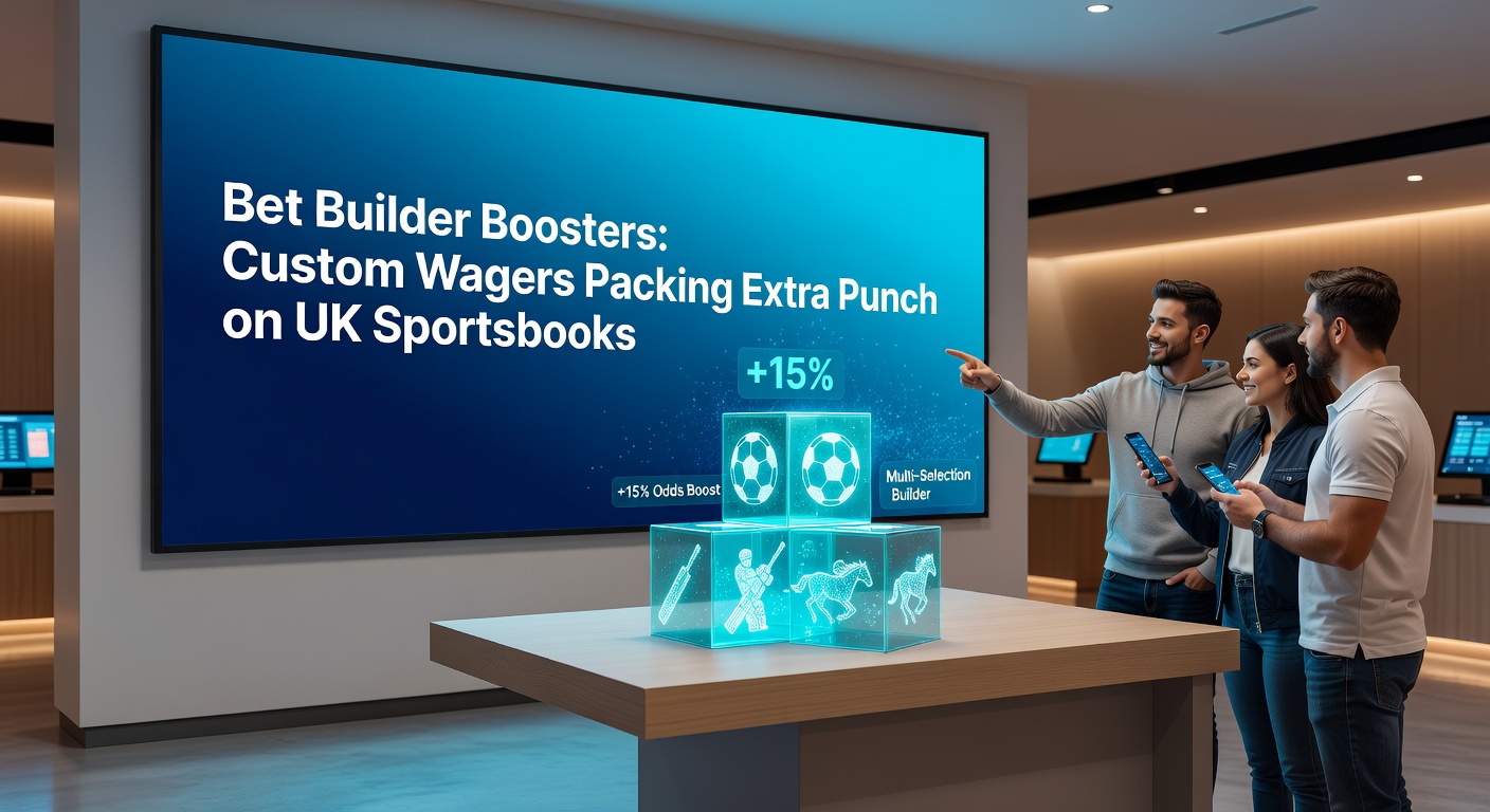 Close-up of a mobile screen showing a bet builder with applied booster, displaying enhanced odds for a Premier League game