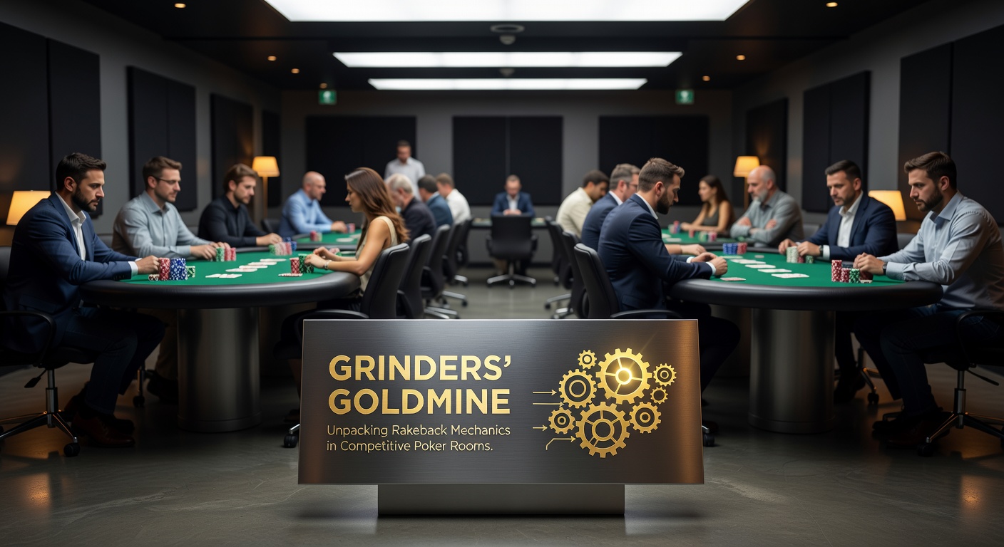 Close-up of a rakeback payout notification on a poker app dashboard, showing tier progress and accumulated rebates amid tournament overlays