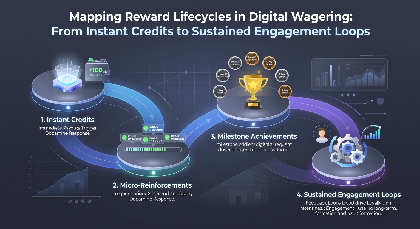 Flowchart illustrating sustained engagement loops including tier progression and activity-based reward recycling in wagering apps