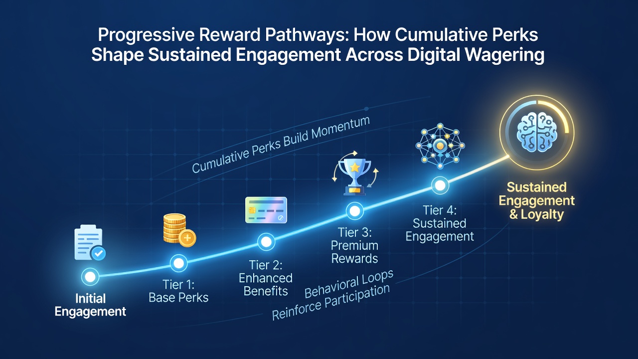 Infographic detailing how cumulative perks influence user retention rates over time in wagering platforms