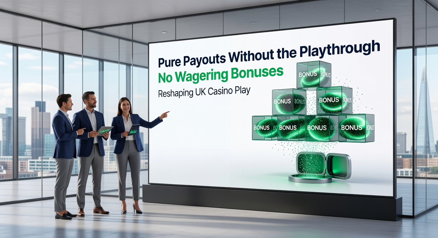 Vibrant casino slot machine displaying a jackpot win with cash symbols cascading down, symbolizing instant payouts from no-wagering bonuses