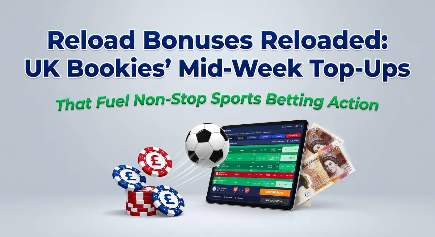 Sports bettor checking mid-week reload bonus offers on a mobile app during a football match